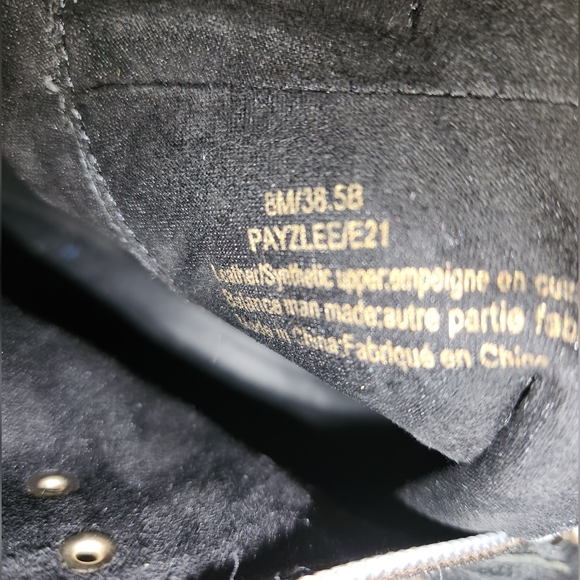 Karl Lagerfeld Black Pearl Studded Combat Boots - Picture 7 of 7